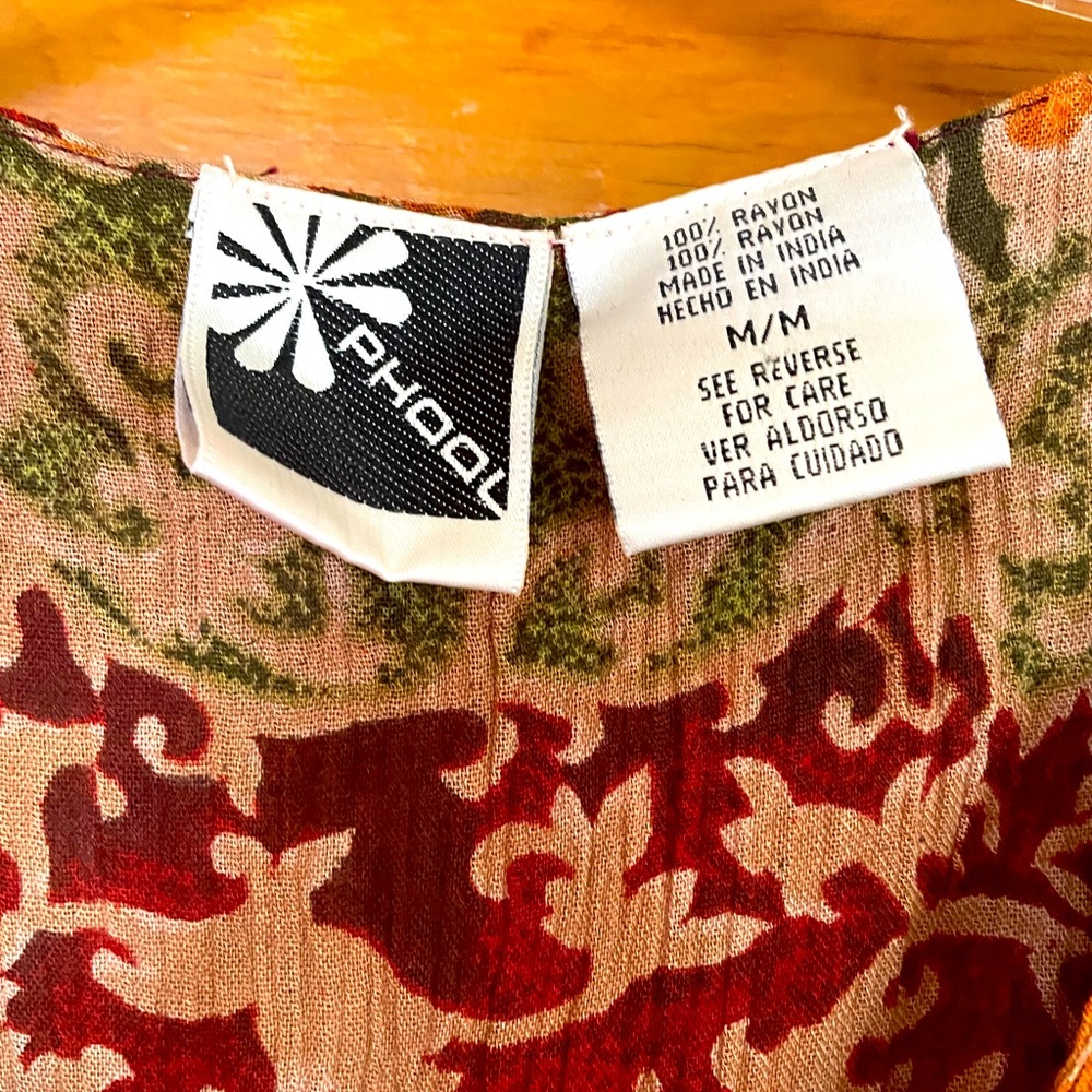 Multi Color Button Down Vest. Sz M - image 4